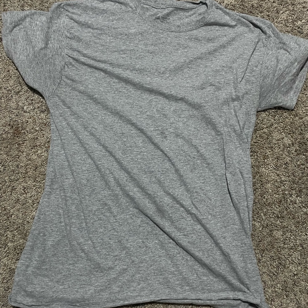 Gray Men's Short Sleeve Crew Neck Cotton Jersey Lightweight T-Shirt